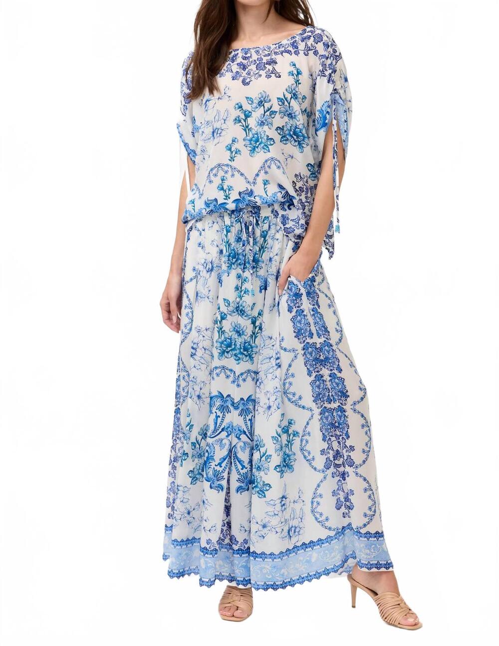 NEW JOHNNY WAS pleated wide leg pant in vallora